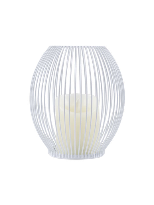 GloboStar Candle Dekorative Lampe Wachs-Politur Weiß