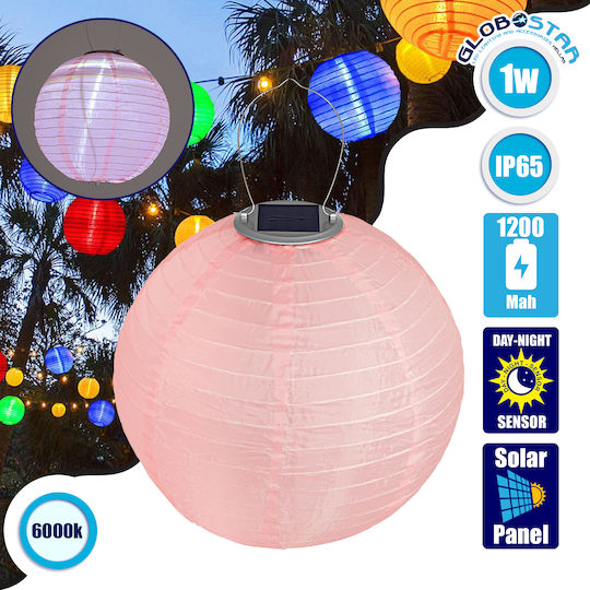 GloboStar Hängend Solarleuchte Ampel 1W 100lm Kaltweiß 6000K mit Fotokontakt IP65