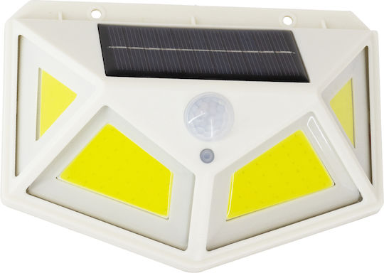 GloboStar Wall Mounted Solar Light 10W 1000lm Cold White 6000K with Motion Sensor and Photocell IP65
