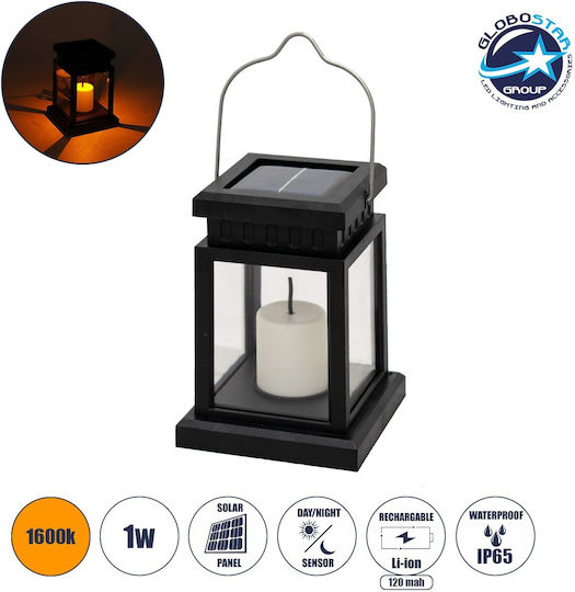 GloboStar Hanging Solar Light Traffic light 1W 50lm Warm White 1600K with Photocell IP65