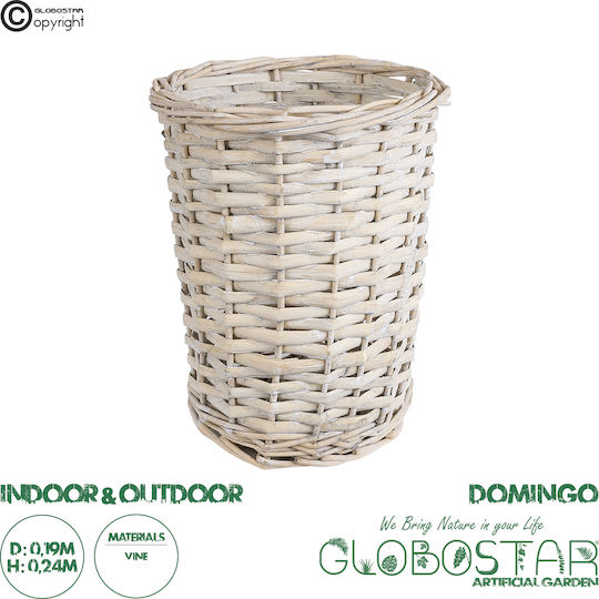GloboStar Planter Wooden White with Stand 19x19x24cm.