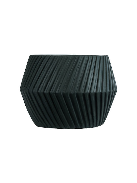 GloboStar Artificial Garden Barbados Planter Ceramic Black 11x11x8.5cm.