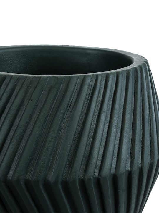 GloboStar Artificial Garden Barbados Planter Ceramic Black 11x11x8.5cm.