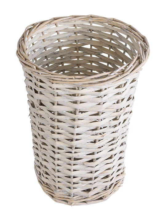 GloboStar Artificial Garden Domingo Planter Wooden White with Stand 21x21x30cm.