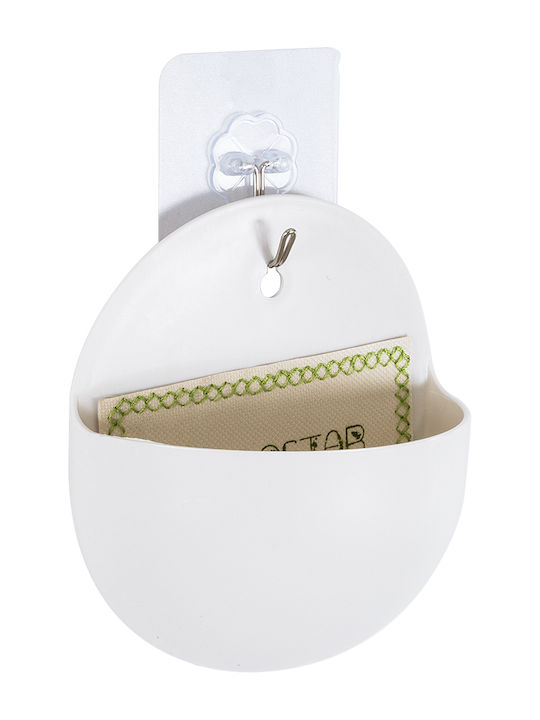 GloboStar Artificial Garden Lyon Саксия Пластмаса Бял Със стойка 12x6x13.5εκ.