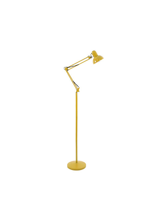 GloboStar Audrey Vintage Stehleuchte H190xB15cm. mit Fassung für Lampe E27 Gelb