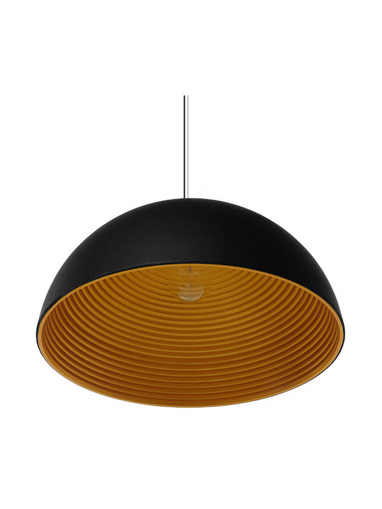 GloboStar Medea Висящо Таванно Осветително Тяло Златиста Камбанка с Цокъл E27 60x30x30см