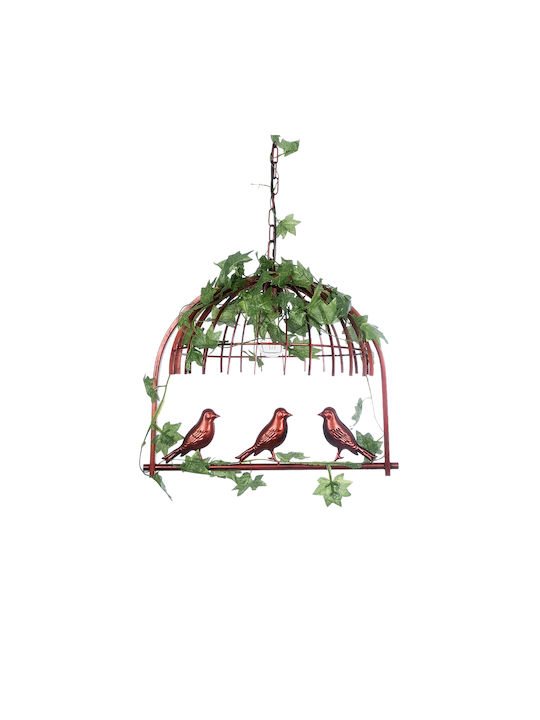 GloboStar Libellula Hängelampe Braun Raster mit Fassung E27 48.5x42x37.5cm.