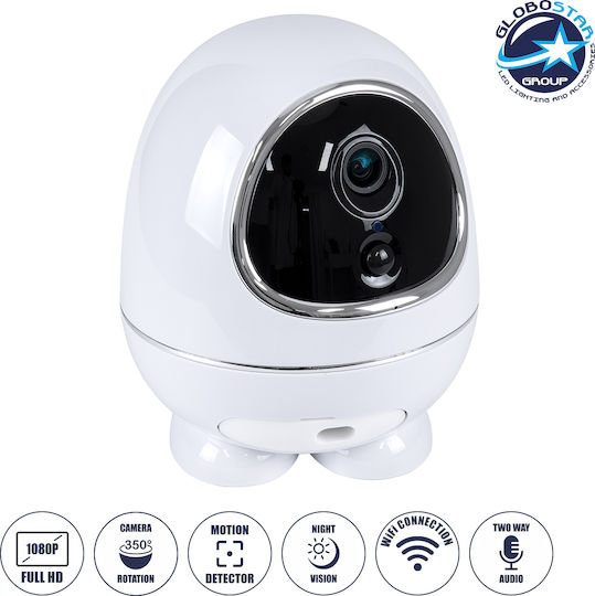 GloboStar 86008 IP Surveillance Camera Wi-Fi Full HD 1080p Battery with Two-Way Communication