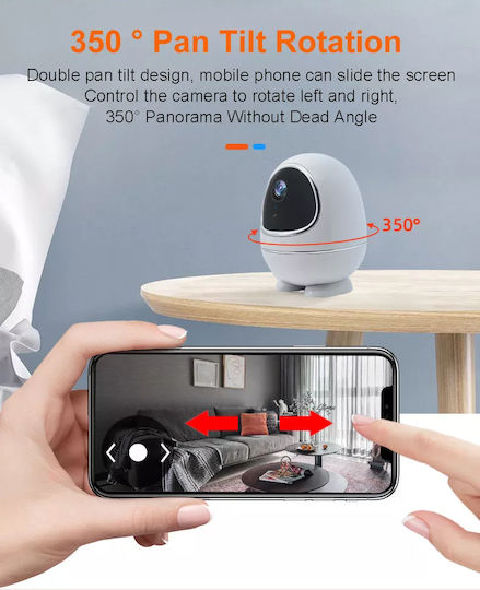 GloboStar 86008 IP Surveillance Camera Wi-Fi Full HD 1080p Battery with Two-Way Communication