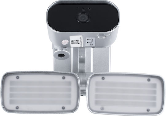 GloboStar 86043 IP Surveillance Camera Wi-Fi Full HD 1080p Waterproof Battery Powered with Two-Way Communication Silver
