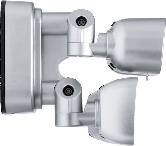GloboStar 86043 IP Surveillance Camera Wi-Fi Full HD 1080p Waterproof Battery Powered with Two-Way Communication Silver