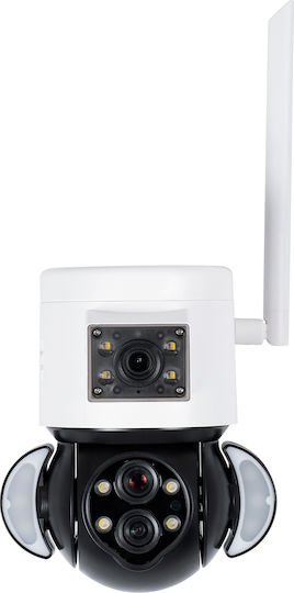 GloboStar 86076 IP Überwachungskamera Wi-Fi/4G Full HD 1080p Wasserdicht Batteriebetrieben