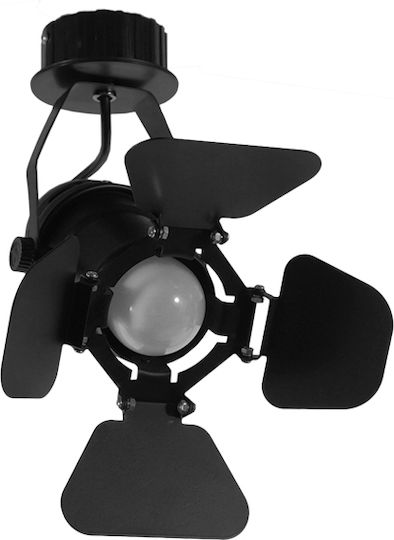 GloboStar Chicago Single Spot with Socket E27 in Black Color