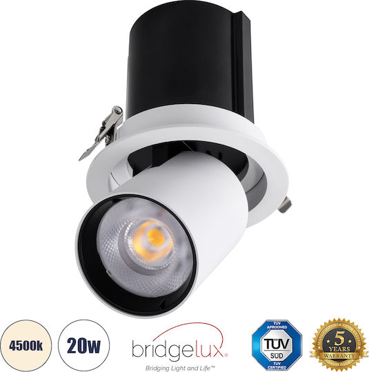 GloboStar Virgo-B Monos LED Alb Natural Spot în Culoare Alb