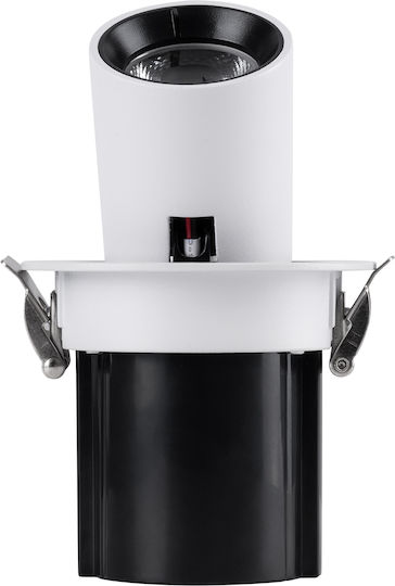 GloboStar Virgo-S Μονό LED Φυσικό Λευκό Σποτ σε Λευκό Χρώμα