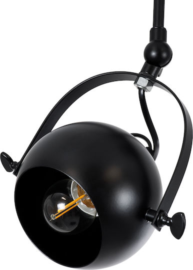 GloboStar Industrial Cannes Spot with 4 Lights and with Socket E27 in Black Color