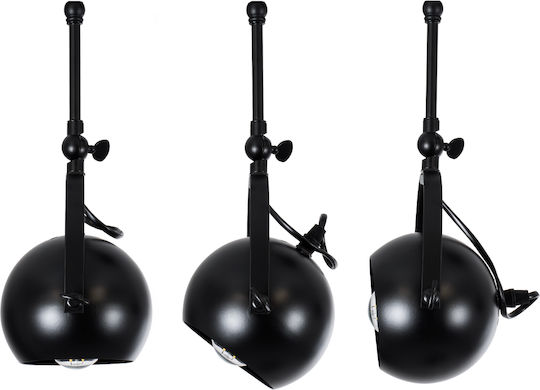 GloboStar Industrial Cannes Spot with 4 Lights and with Socket E27 in Black Color