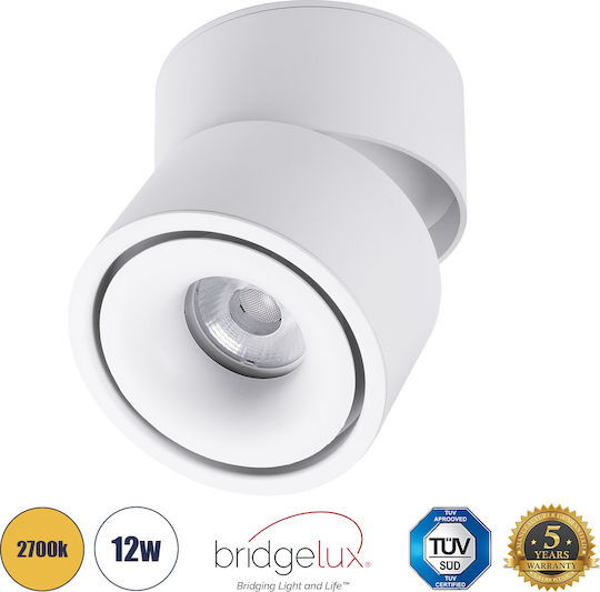 GloboStar Omega Einzel LED Warmes Weiß Spot in Weiß Farbe