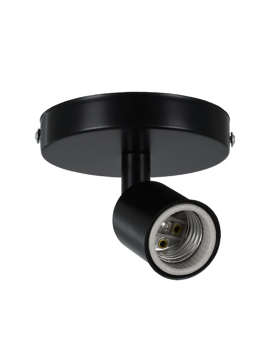 GloboStar Sara Single Spot with Socket E27 in Black Color