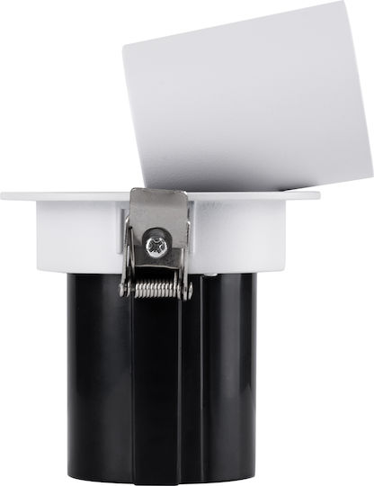 GloboStar Virgo-S Μονό LED Θερμό Λευκό Σποτ σε Λευκό Χρώμα