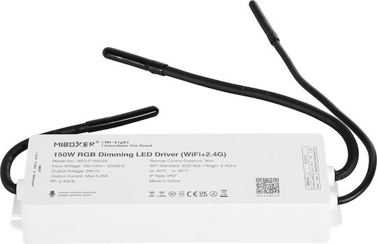 GloboStar Τροφοδοτικό LED Στεγανό IP67 Ισχύος 150W με Τάση Εξόδου 24V
