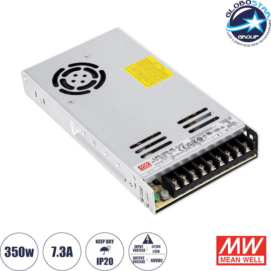 GloboStar Ρυθμιζόμενο Dimmable Τροφοδοτικό LED IP20 Ισχύος 350W με Τάση Εξόδου 48V