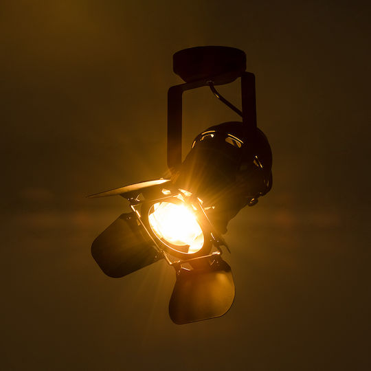 GloboStar Single Spot with Socket E27 in Black Color