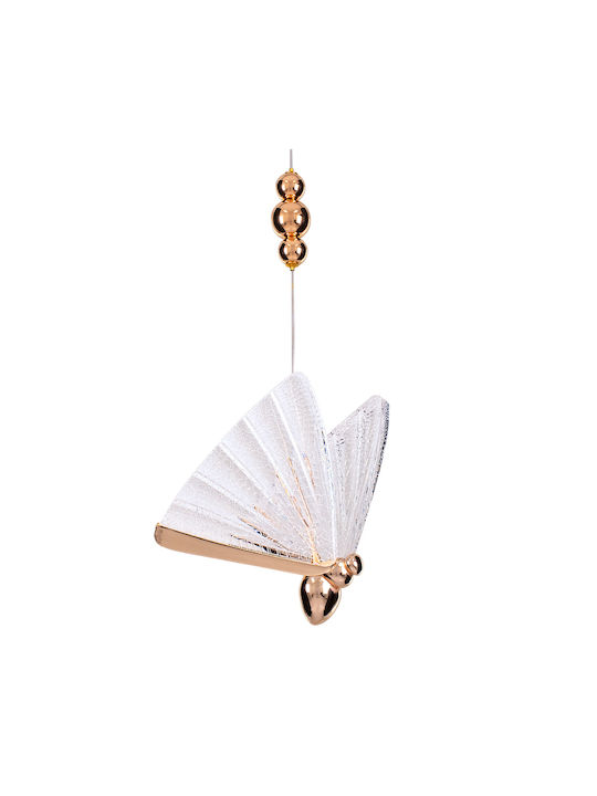 GloboStar Butterfly Hängelampe Rose Gold 20x17x24cm.