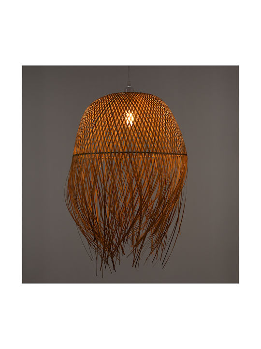 GloboStar Manila Pendant Light Beige Boho Bell with Socket E27 51x51x70cm