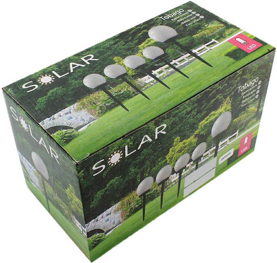 GloboStar Spiked Solar Light Traffic light 1W 100lm Cold White 6000K with Photocell IP65