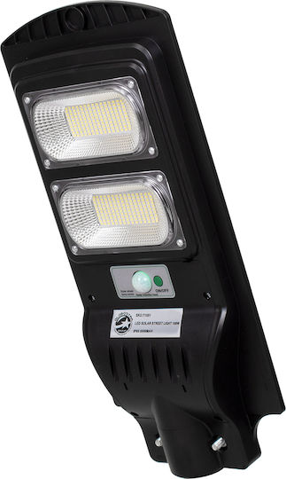 GloboStar Ηλιακό Φωτιστικό Δρόμου 100W 8000lm Ψυχρό Λευκό 6000K με Αισθητήρα Κίνησης και Φωτοκύτταρο IP65