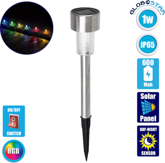 GloboStar Spiked Solar Light Traffic light 1W 90lm RGB with Motion Sensor and Photocell IP65