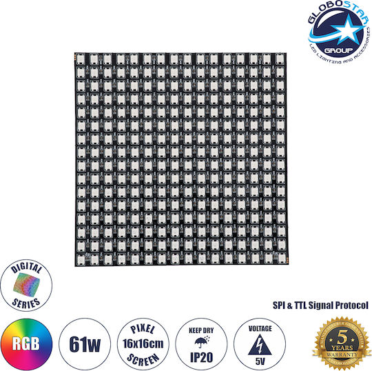 GloboStar LED Sign Replacement 16x16cm RGB