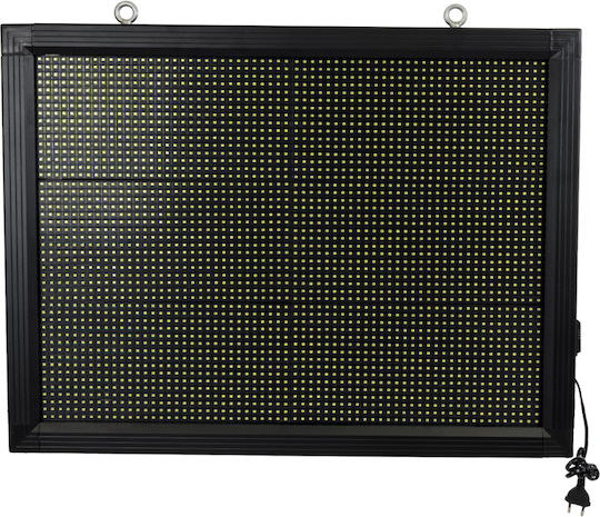 GloboStar Display Επιγραφή LED Μονής Όψης Αδιάβροχη 72x56cm Λευκό
