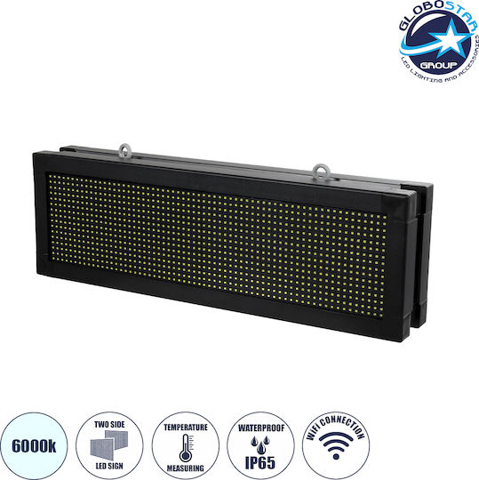 GloboStar Rolling LED Sign Double Sided Waterproof 70.5x22.5cm White