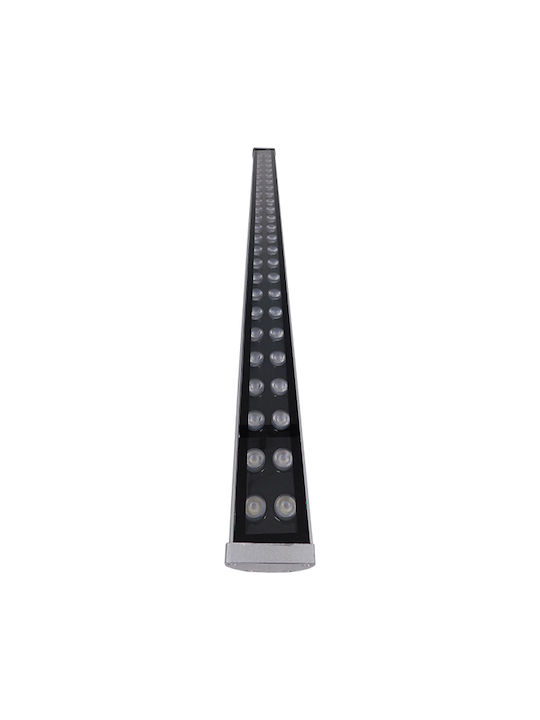 GloboStar Genius Außenstehlampe LED Wall Washer 48W mit Blauer Farbe IP66 Silber
