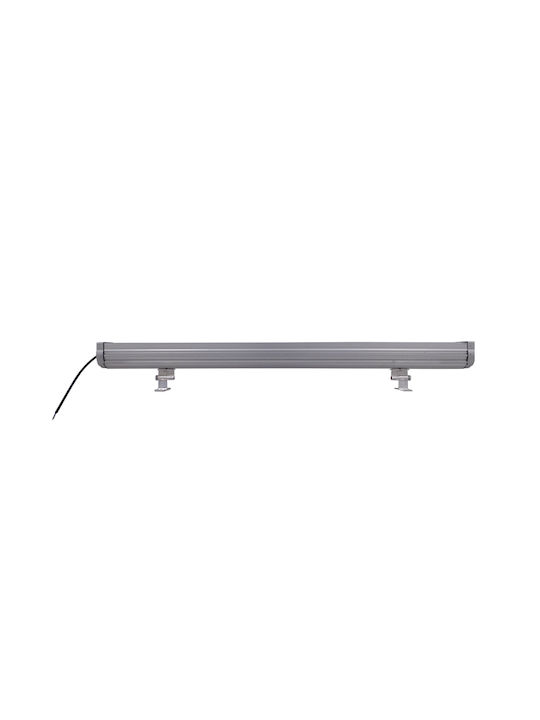 GloboStar Genius Außenstehlampe LED Wall Washer 72W mit Kaltweißem Licht IP66 Silber