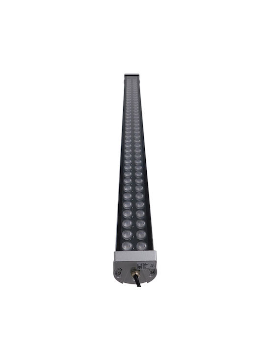 GloboStar Genius Außenstehlampe LED Wall Washer 72W mit Kaltweißem Licht IP66 Silber