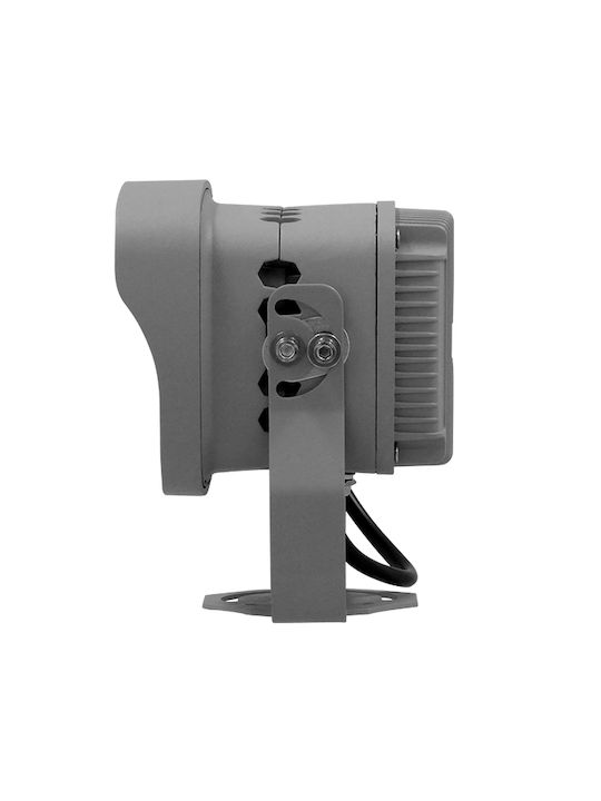 GloboStar Flood-Xena Outdoor Floor Lamp LED Wall Washer 12W with Cold White Light IP67 Silver