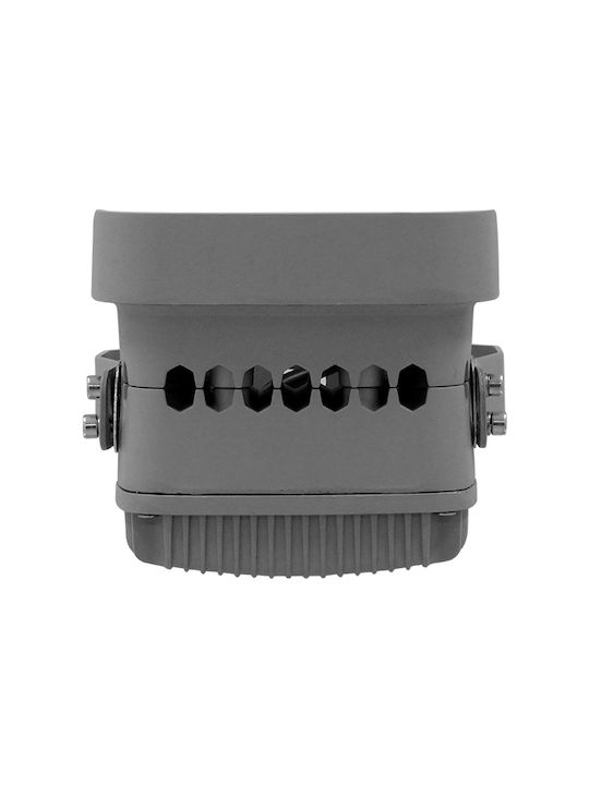 GloboStar Flood-Xena Outdoor Floor Lamp LED Wall Washer 12W with Cold White Light IP67 Silver