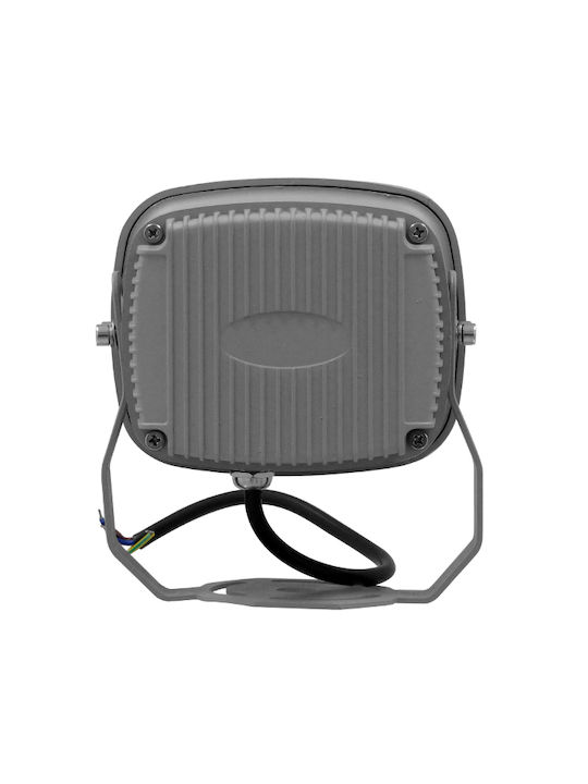 GloboStar Flood-Xena Outdoor Floor Lamp LED Wall Washer 12W with Cold White Light IP67 Silver