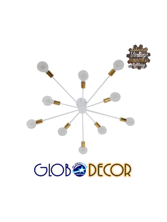 GloboStar Aurora Ceiling Mount Light 95cm White with Socket E27