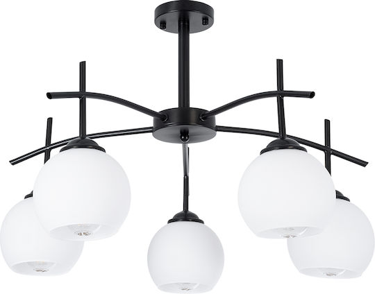 GloboStar Luna Deckenleuchte 63cm Schwarz mit Fassung E27