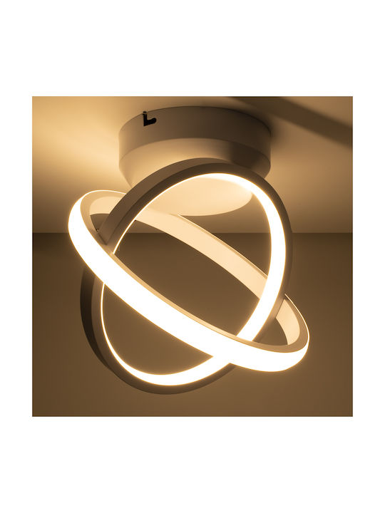 GloboStar Amelia Ceiling Mount Light 16cm White with Integrated LED and Remote Control