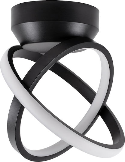 GloboStar Amelia Ceiling Mount Light 24.5cm Black with Integrated LED and Remote Control