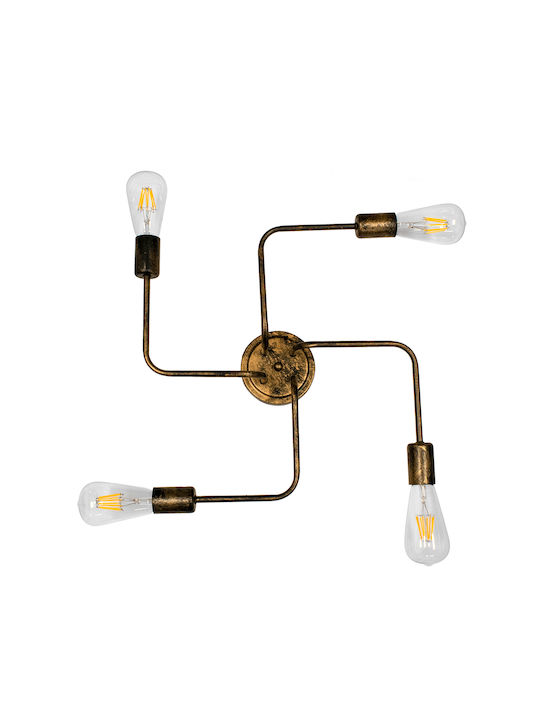 GloboStar Liberta Deckenleuchte 44.5cm Kupfer mit Fassung E27