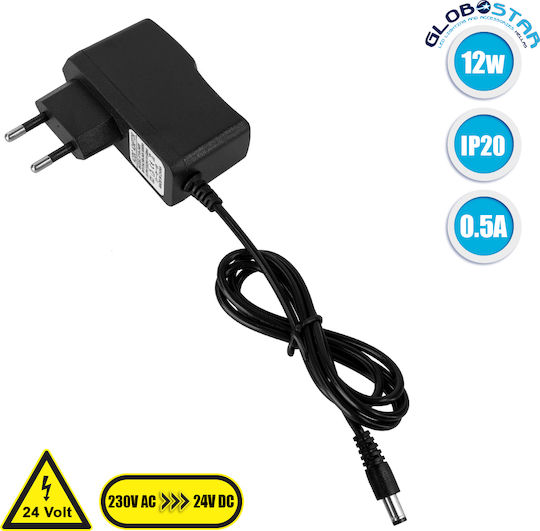 GloboStar LED-Netzteil IP20 Leistung 12W mit Ausgangsspannung 24V