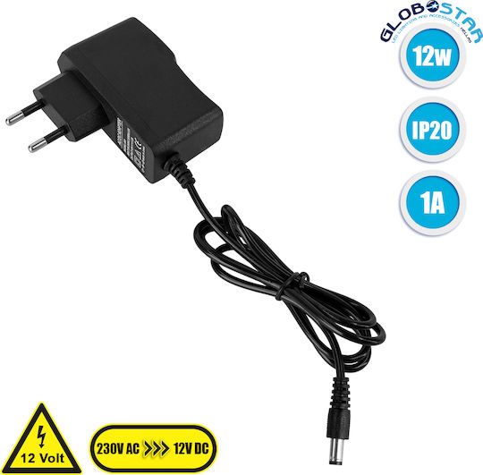 GloboStar Einstellbares Dimmbares LED-Netzteil IP20 Leistung 12W mit Ausgangsspannung 12V
