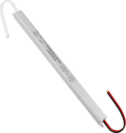 GloboStar Ρυθμιζόμενο Dimmable Τροφοδοτικό LED IP20 Ισχύος 60W με Τάση Εξόδου 24V 31x1.8x1.8cm 2.5A